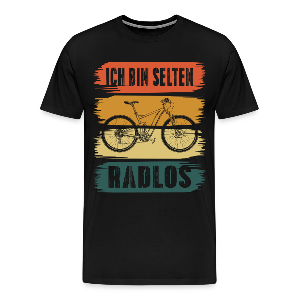 selten Radlos lustiges Radfahrer Premium T-Shirt Herren - Schwarz