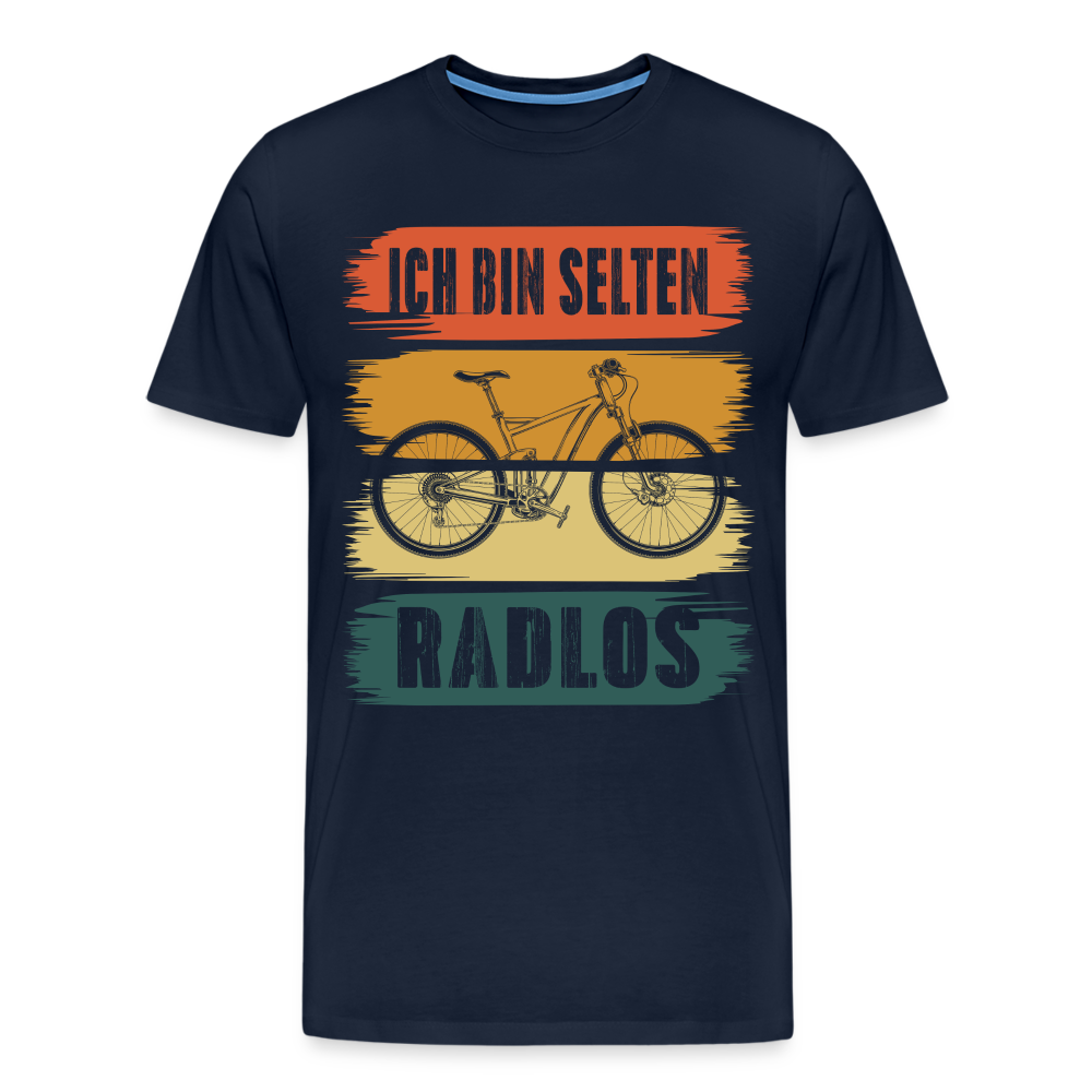 selten Radlos lustiges Radfahrer Premium T-Shirt Herren - Navy