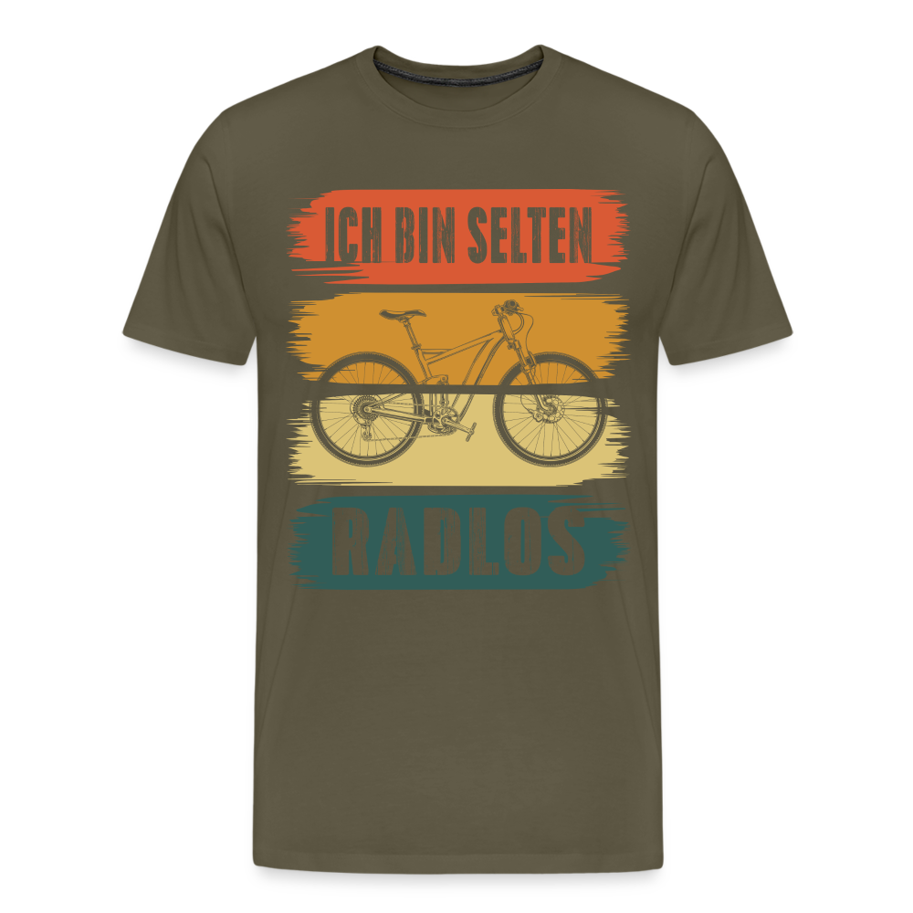 selten Radlos lustiges Radfahrer Premium T-Shirt Herren - Khaki