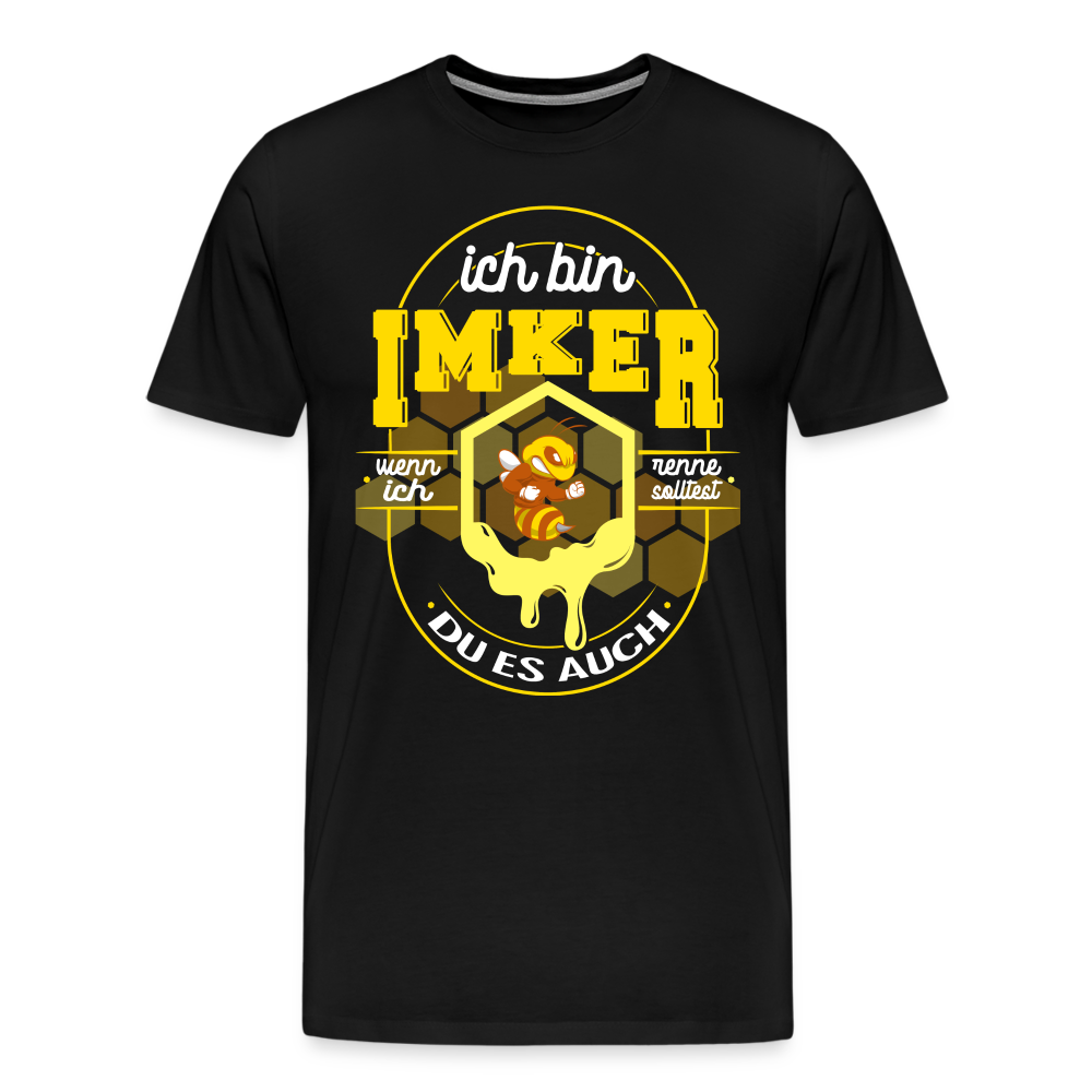 Ich bin Imker lustiges Premium T-Shirt Herren - Schwarz