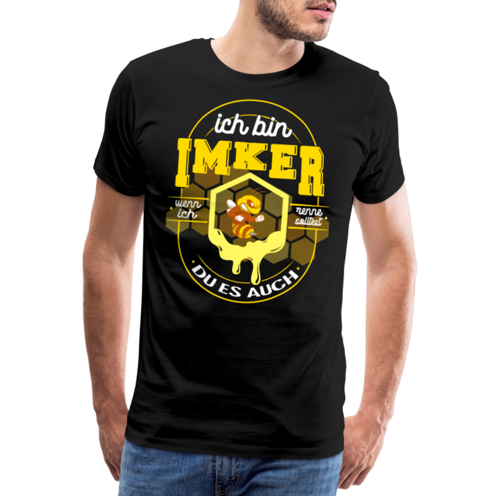 Ich bin Imker lustiges Premium T-Shirt Herren - Schwarz