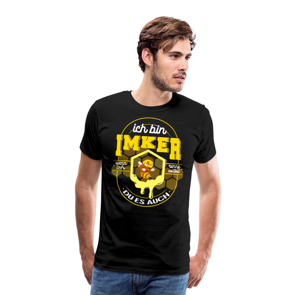 Ich bin Imker lustiges Premium T-Shirt Herren - Schwarz