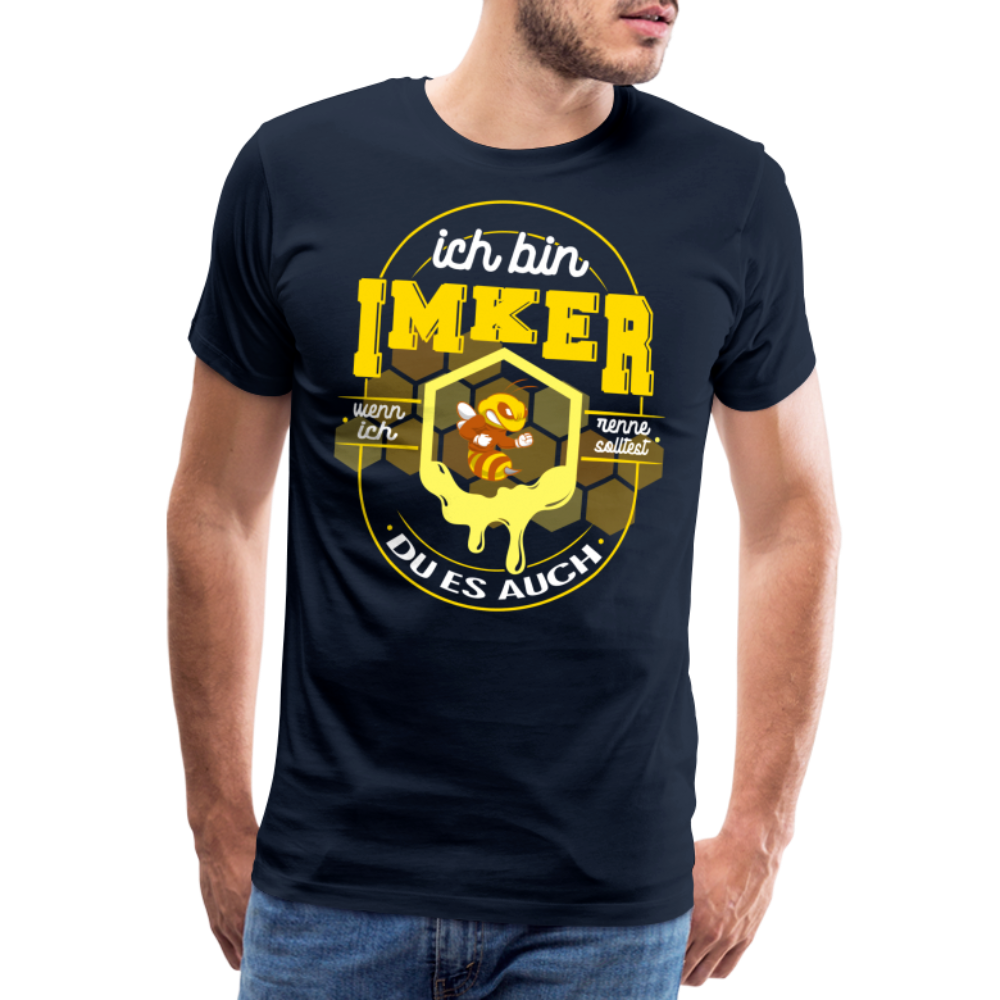 Ich bin Imker lustiges Premium T-Shirt Herren - Navy