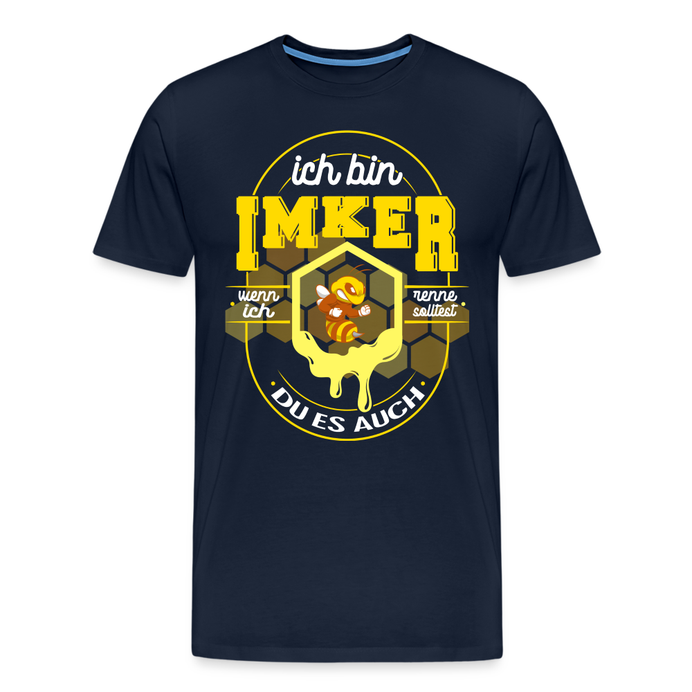 Ich bin Imker lustiges Premium T-Shirt Herren - Navy