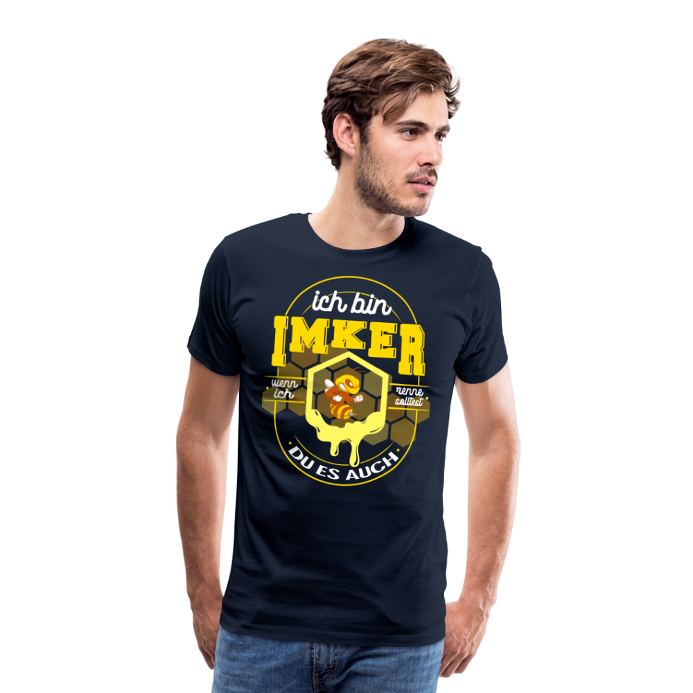 Ich bin Imker lustiges Premium T-Shirt Herren - Navy