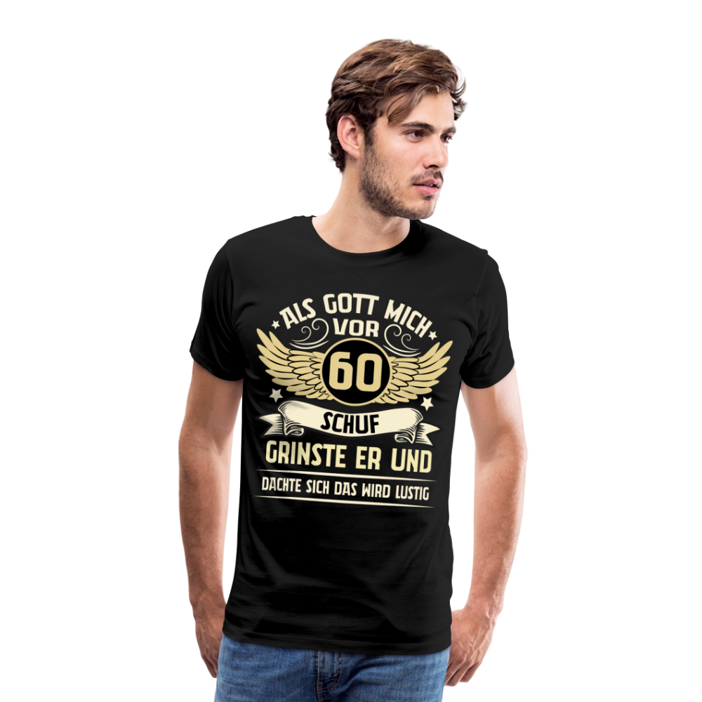 60 Geburtstag lustiges Premium T-Shirt Herren - Schwarz