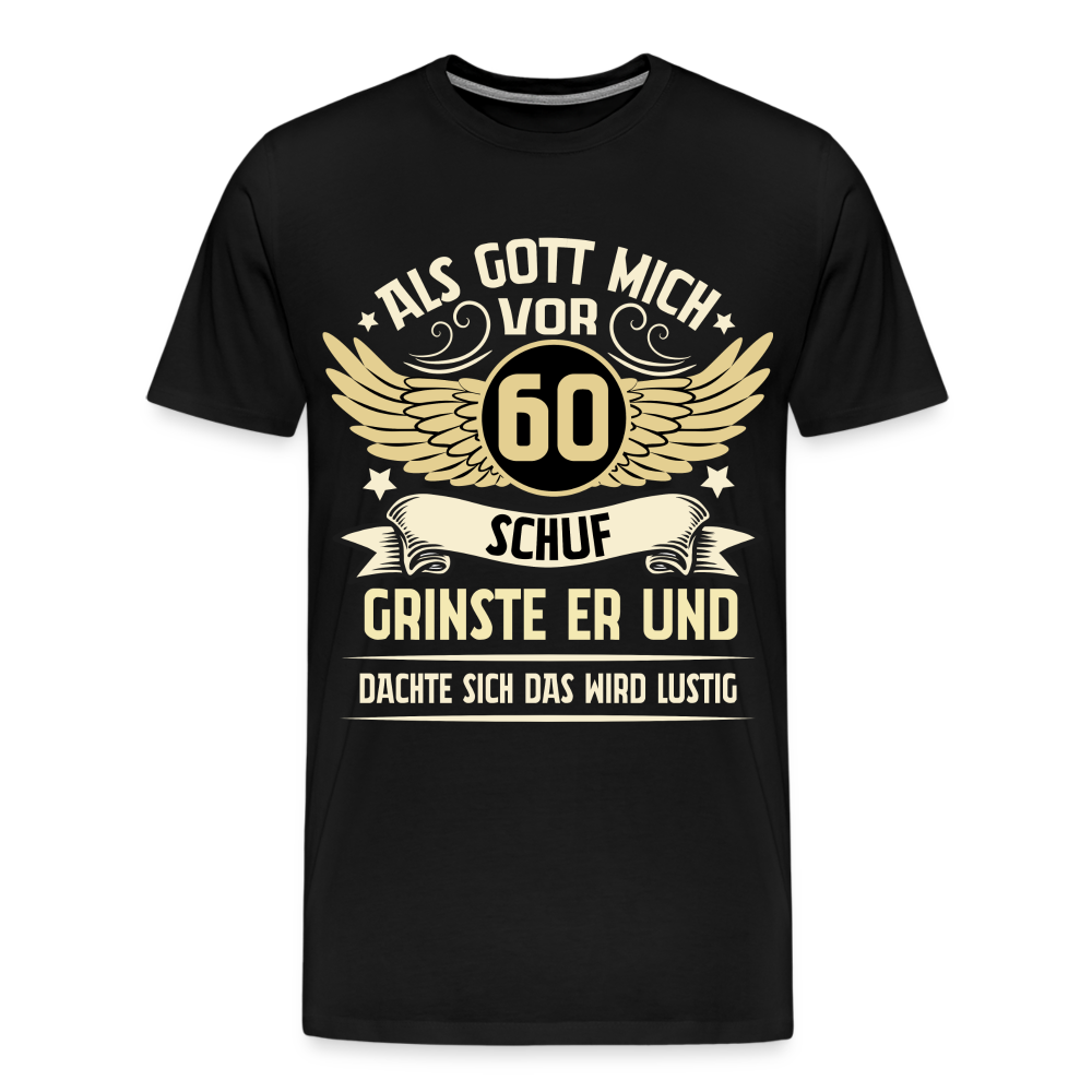 60 Geburtstag lustiges Premium T-Shirt Herren - Schwarz