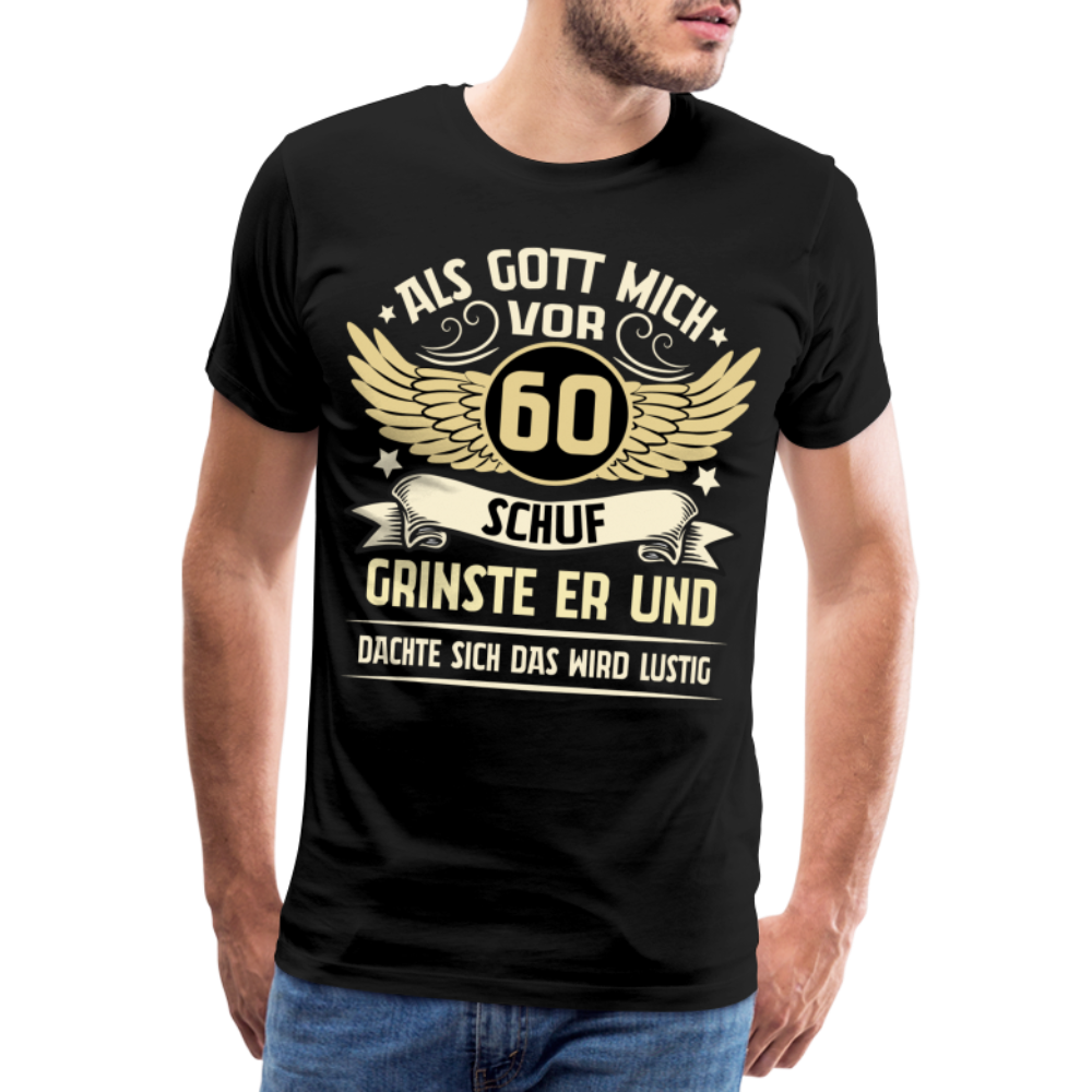 60 Geburtstag lustiges Premium T-Shirt Herren - Schwarz