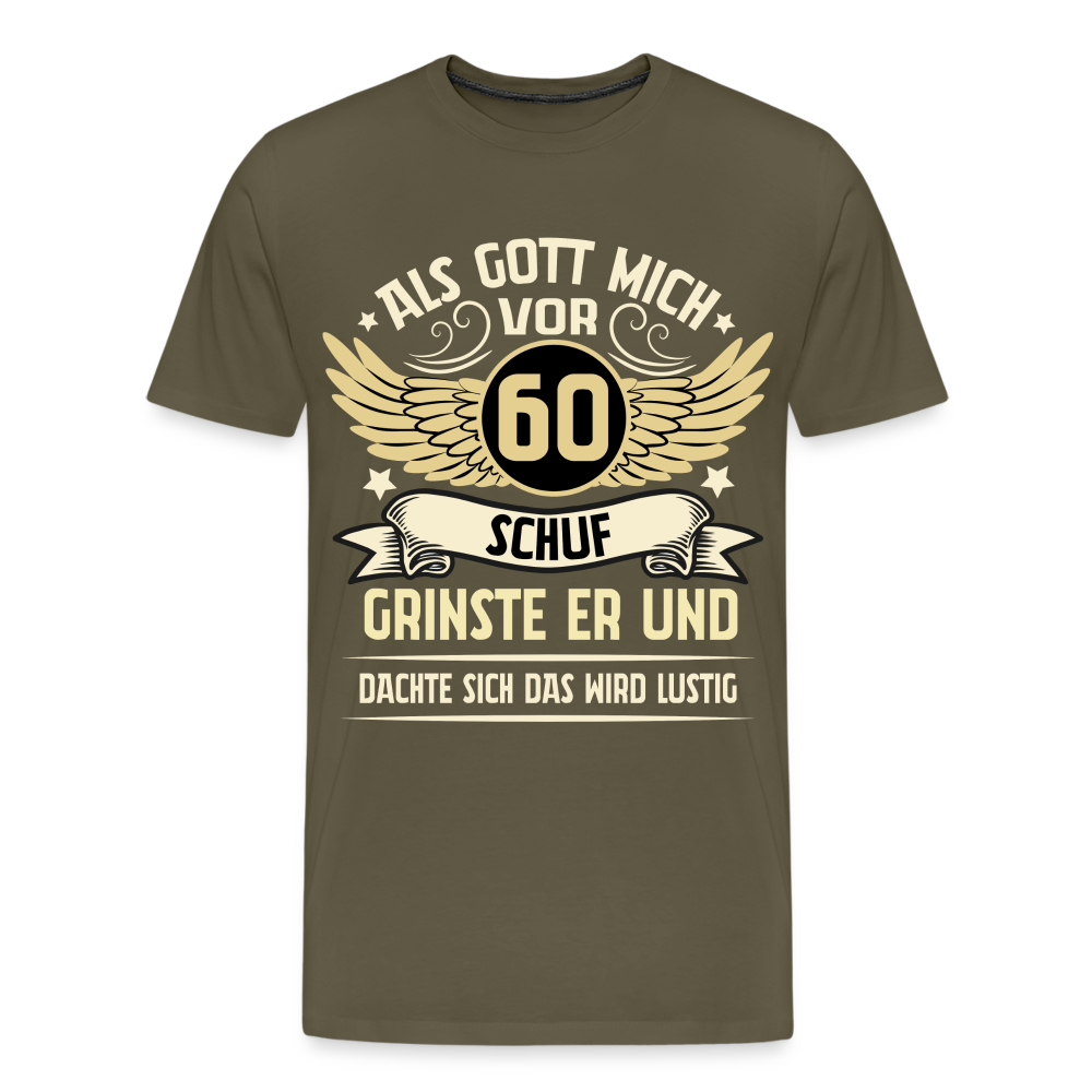 60 Geburtstag lustiges Premium T-Shirt Herren - Khaki