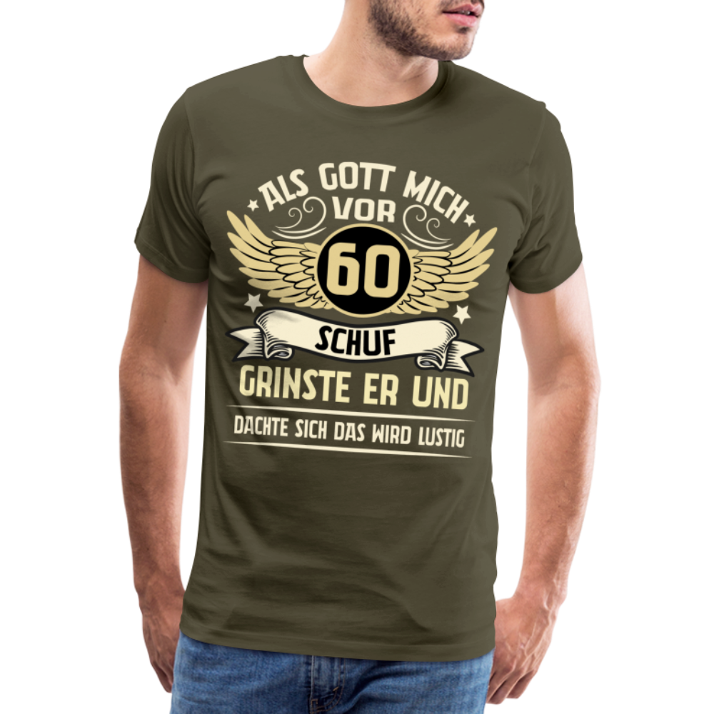 60 Geburtstag lustiges Premium T-Shirt Herren - Khaki