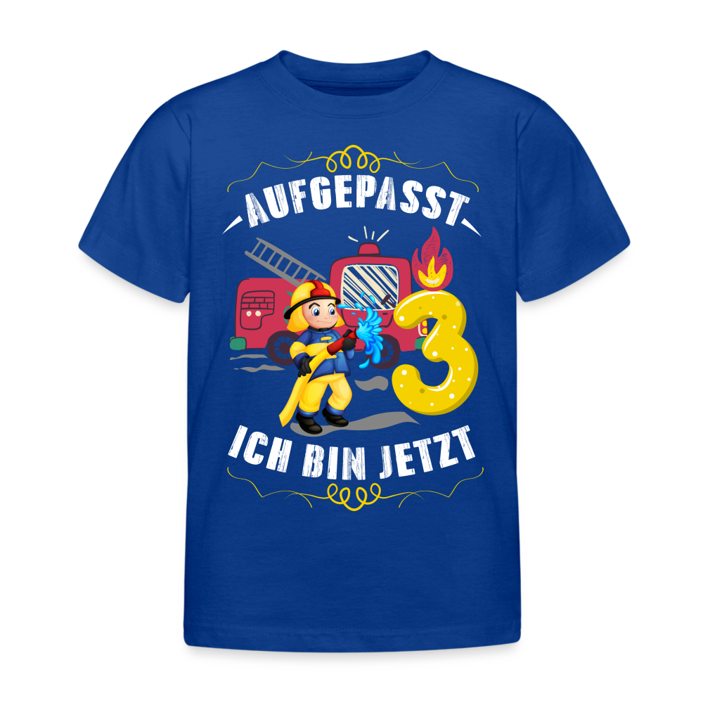 3 Geburtstag lustiges Kinder T-Shirt - Royalblau