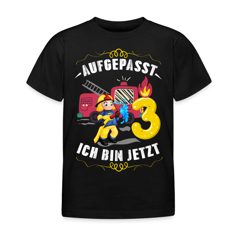 3 Geburtstag lustiges Kinder T-Shirt - Schwarz