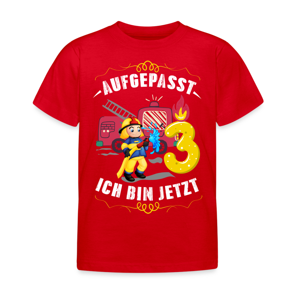 3 Geburtstag lustiges Kinder T-Shirt - Rot