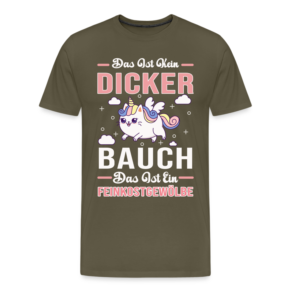 Dicker Bauch Feinkostgewölbe lustiges Premium T-Shirt Herren - Khaki