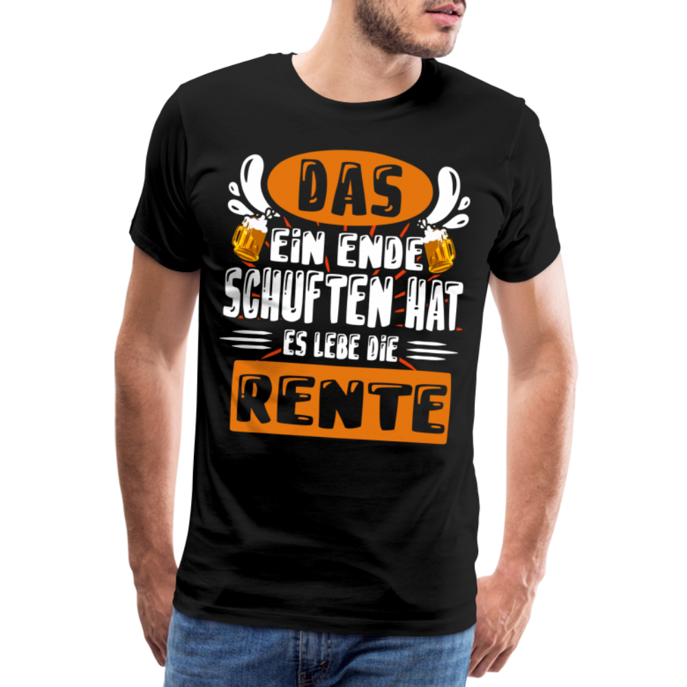 Das Schuften hat ein Ende Rente lustiges Premium T-Shirt Herren - Schwarz