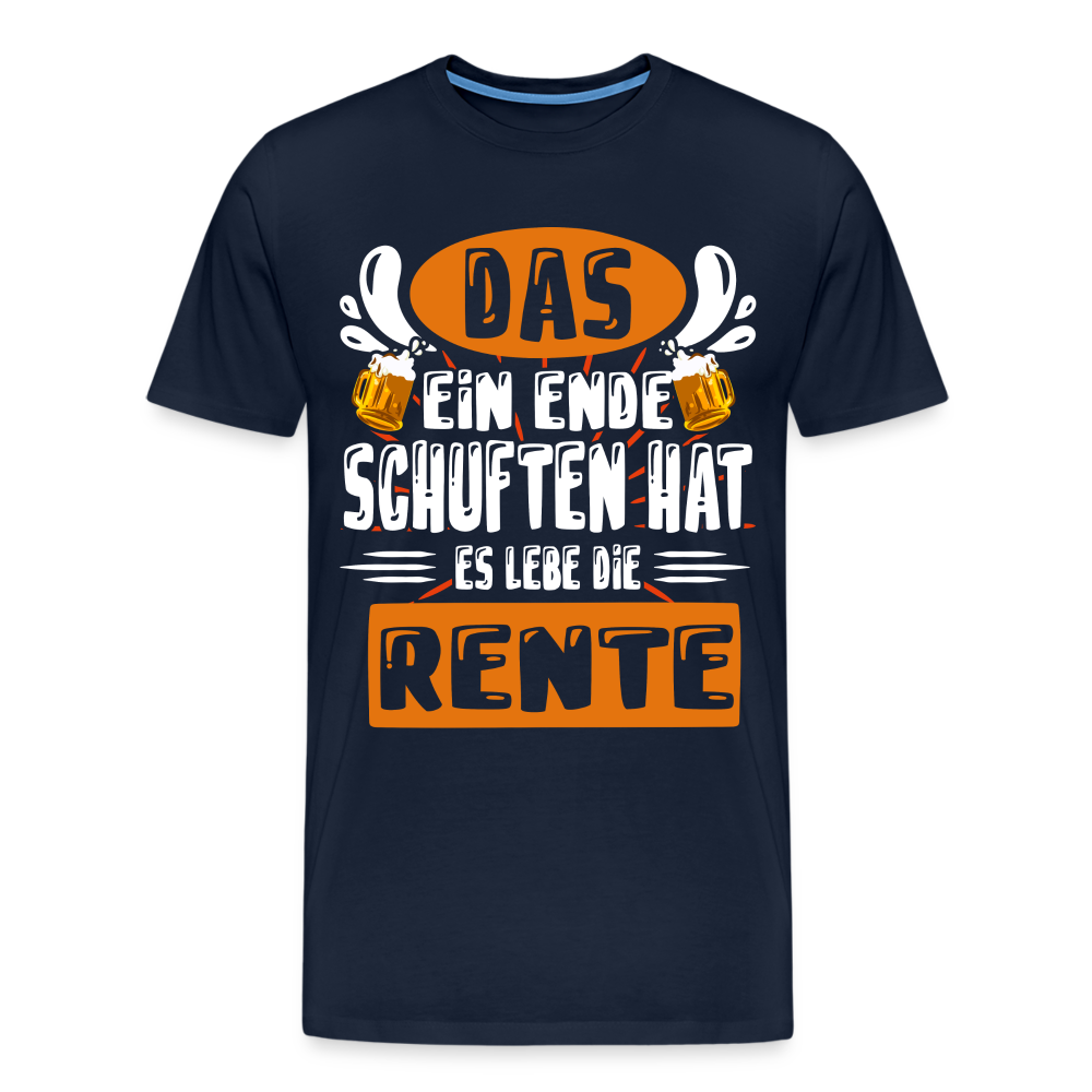 Das Schuften hat ein Ende Rente lustiges Premium T-Shirt Herren - Navy