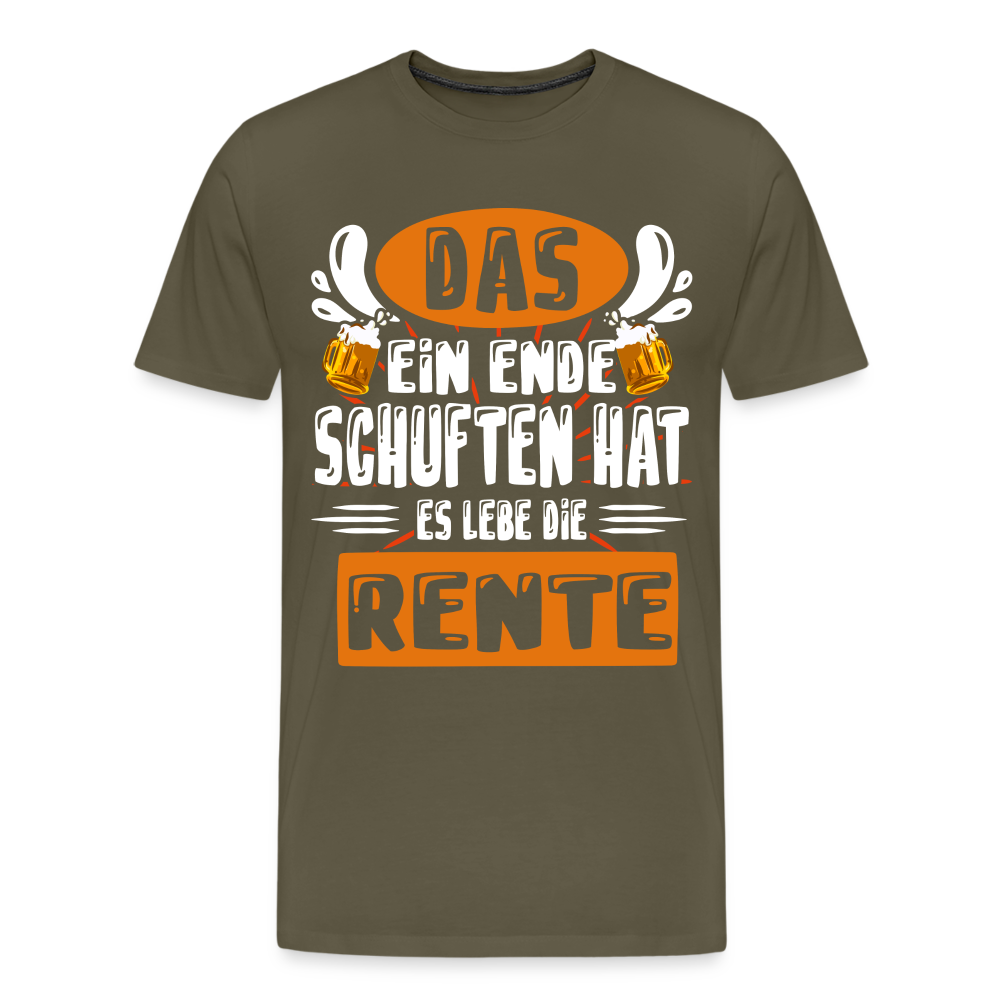 Das Schuften hat ein Ende Rente lustiges Premium T-Shirt Herren - Khaki