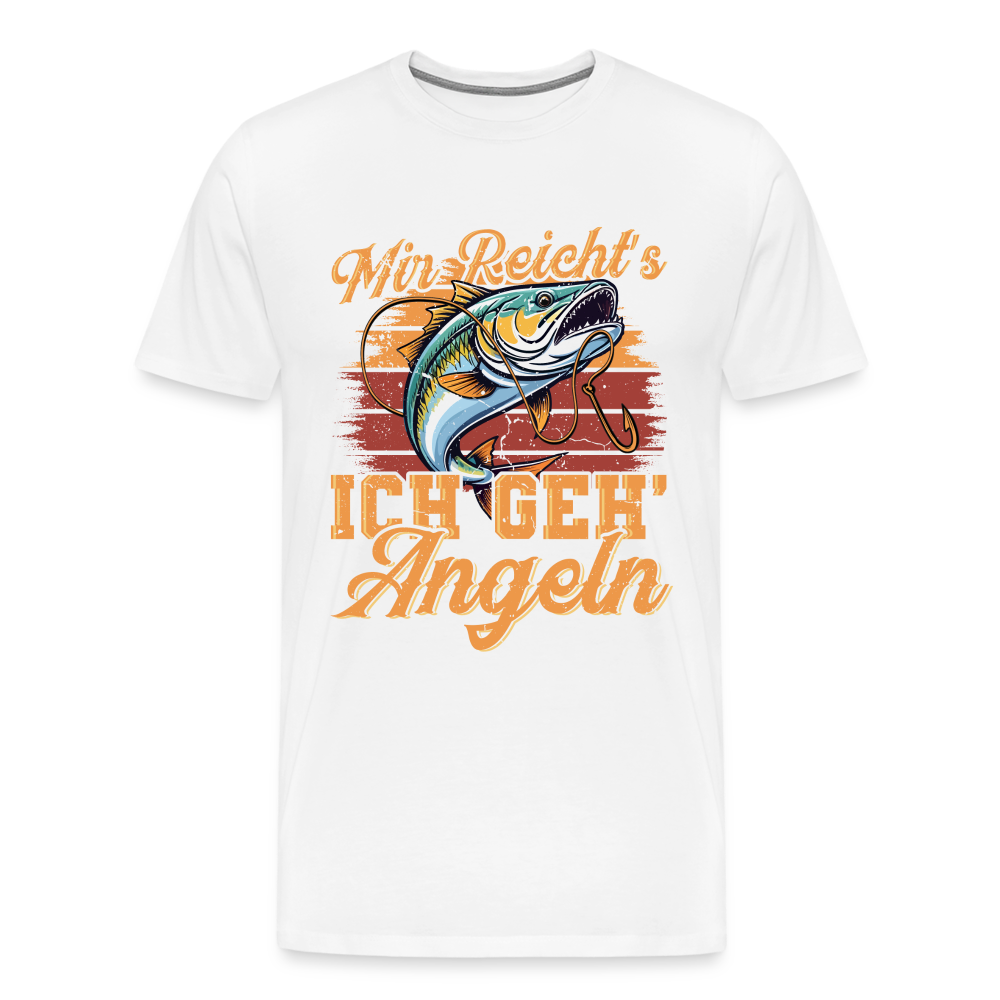 Mir reichts ich geh Angeln lustiges Premium T-Shirt Herren - Weiß