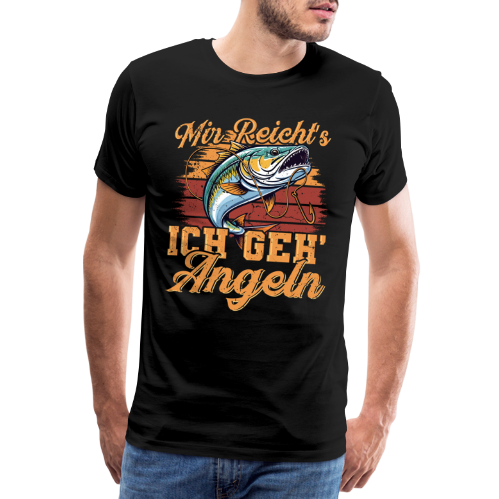 Mir reichts ich geh Angeln lustiges Premium T-Shirt Herren - Schwarz