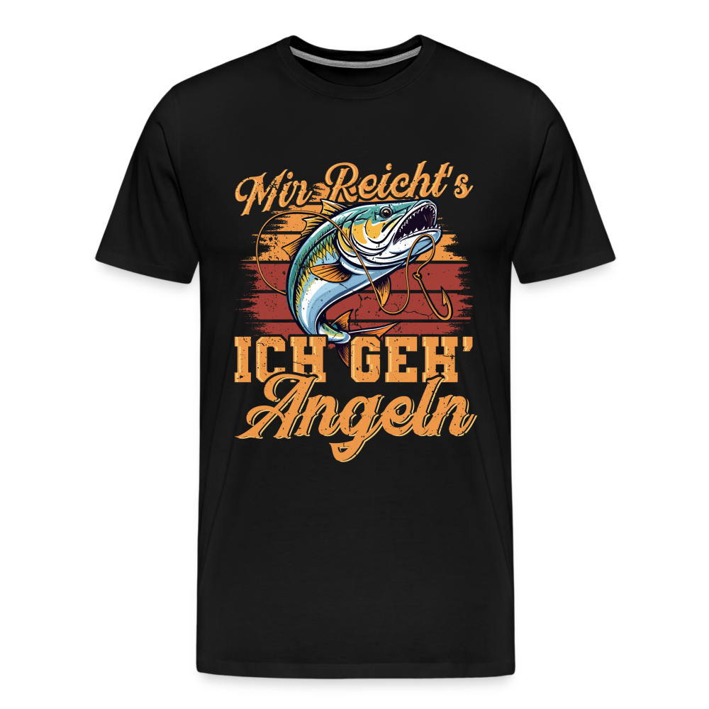 Mir reichts ich geh Angeln lustiges Premium T-Shirt Herren - Schwarz