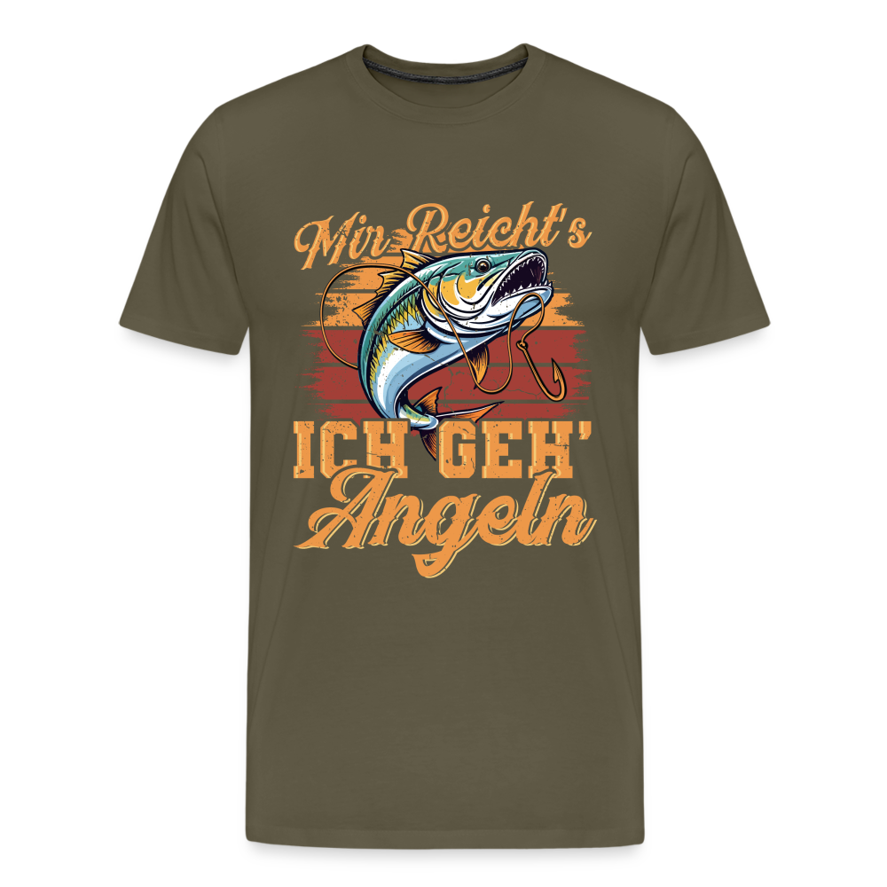 Mir reichts ich geh Angeln lustiges Premium T-Shirt Herren - Khaki