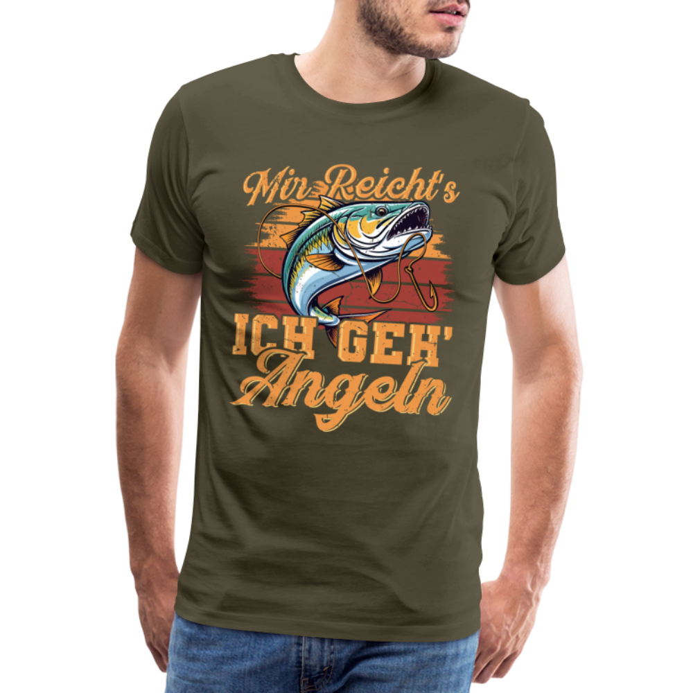 Mir reichts ich geh Angeln lustiges Premium T-Shirt Herren - Khaki