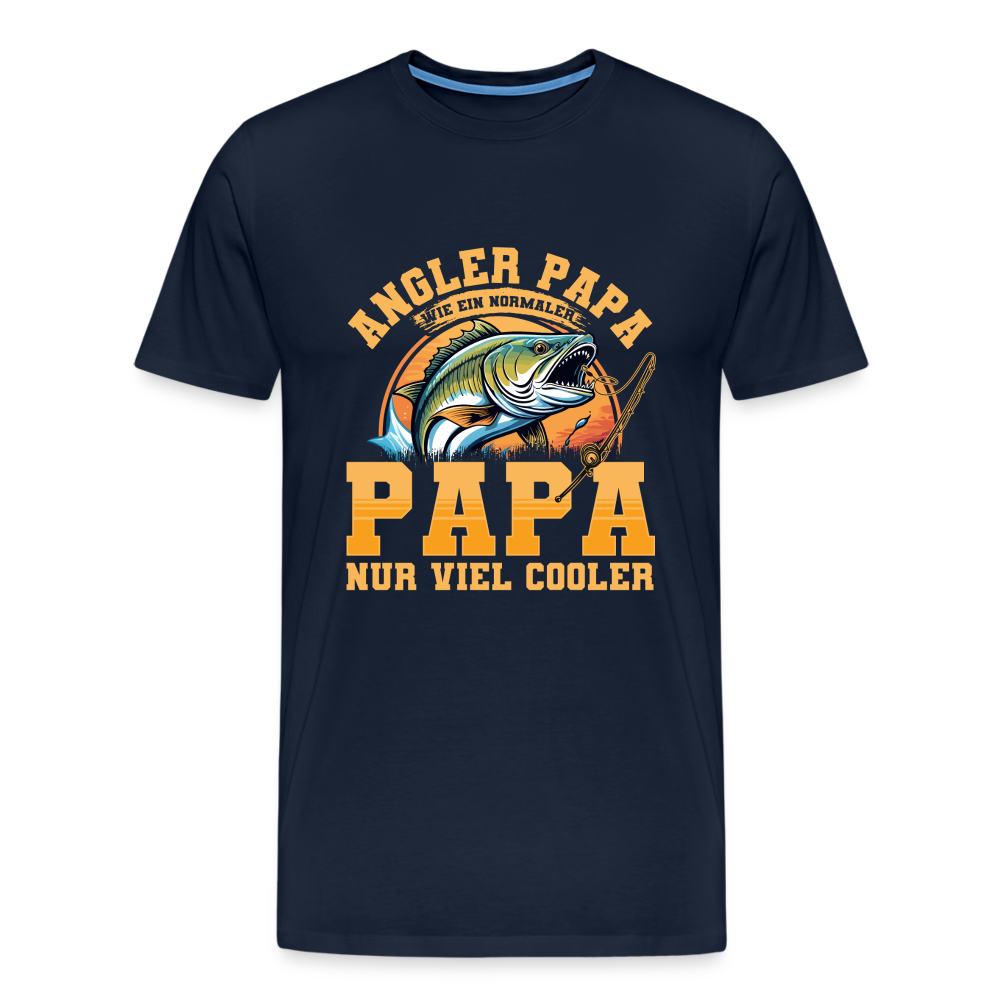 Angler Papa lustiges Premium T-Shirt Herren - Navy