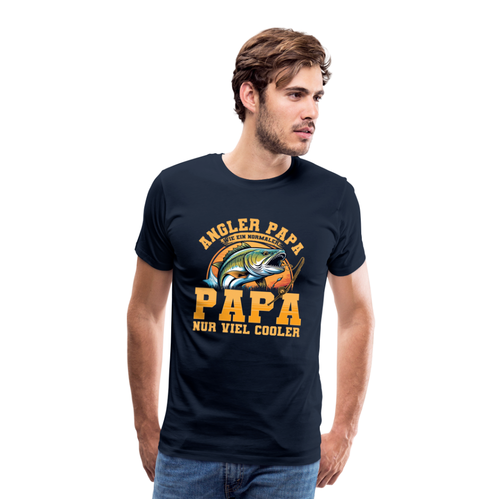 Angler Papa lustiges Premium T-Shirt Herren - Navy
