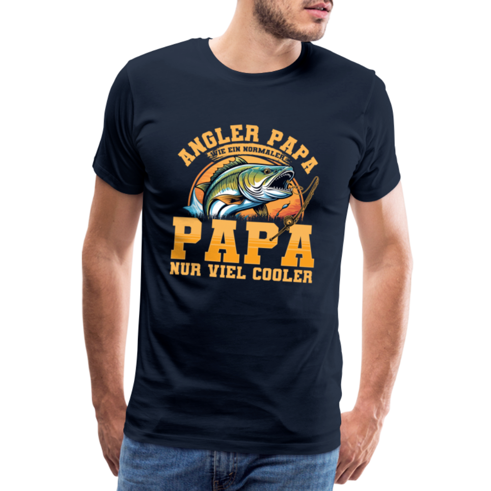 Angler Papa lustiges Premium T-Shirt Herren - Navy