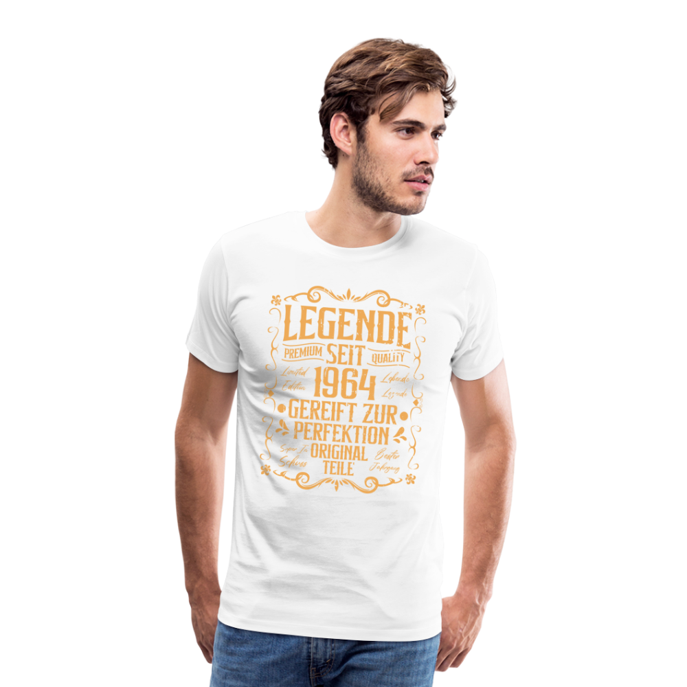 Legende seit 1964 Geburtstag lustiges Premium T-Shirt Herren - Weiß