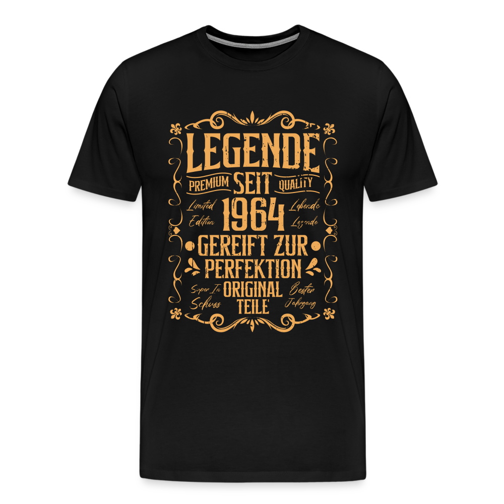 Legende seit 1964 Geburtstag lustiges Premium T-Shirt Herren - Schwarz