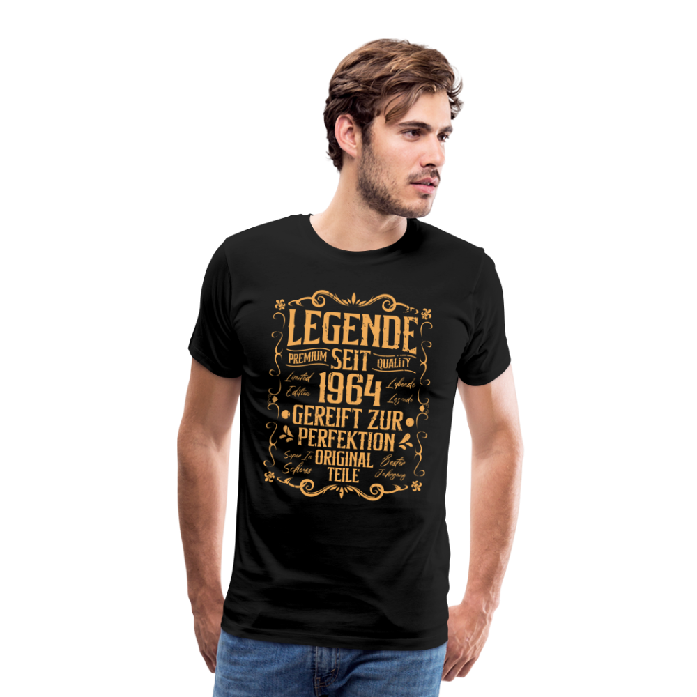 Legende seit 1964 Geburtstag lustiges Premium T-Shirt Herren - Schwarz