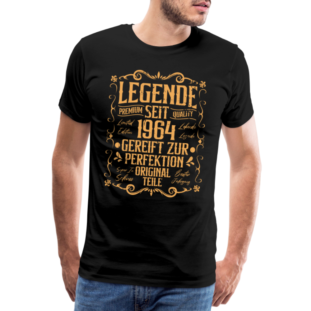 Legende seit 1964 Geburtstag lustiges Premium T-Shirt Herren - Schwarz