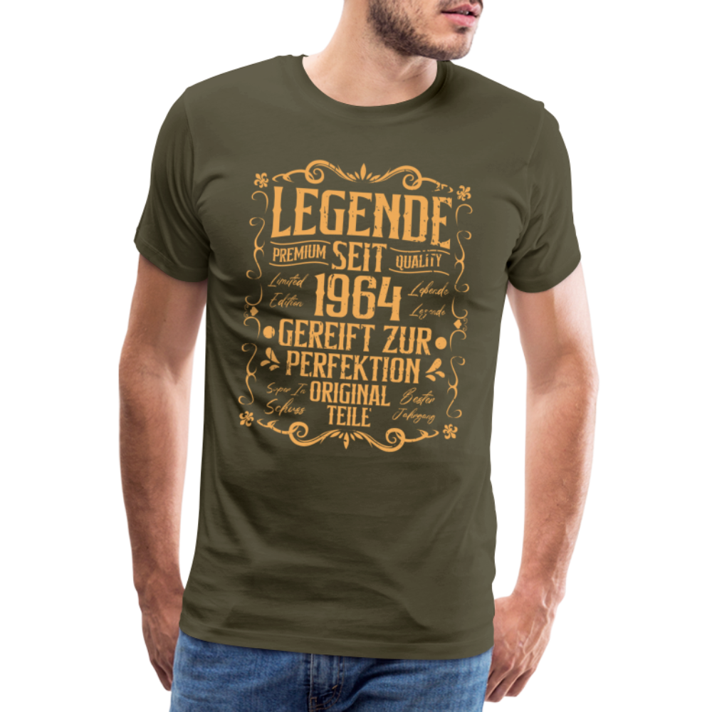 Legende seit 1964 Geburtstag lustiges Premium T-Shirt Herren - Khaki