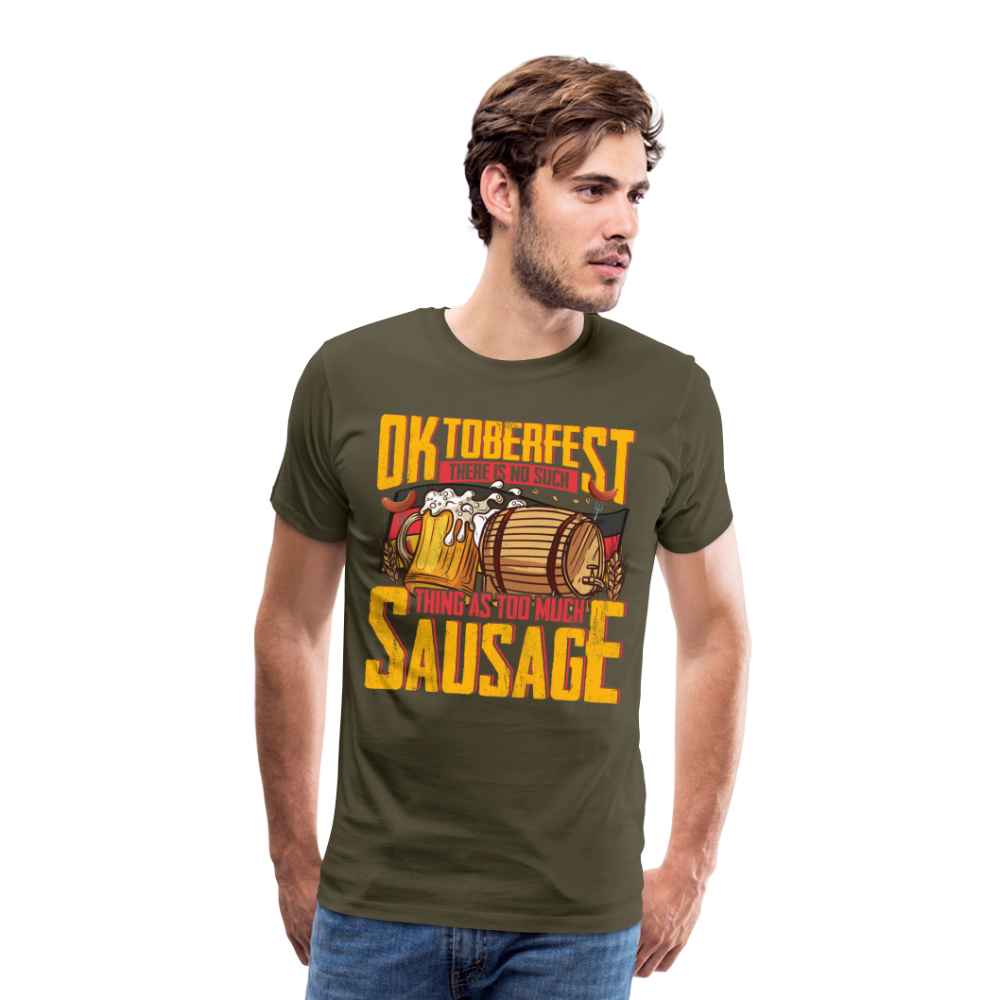 Oktoberfest there is no such lustiges Premium T-Shirt Herren - Khaki