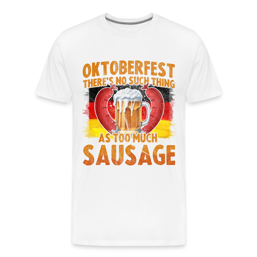 Oktoberfest Sausage lustiges Premium T-Shirt Herren - Weiß
