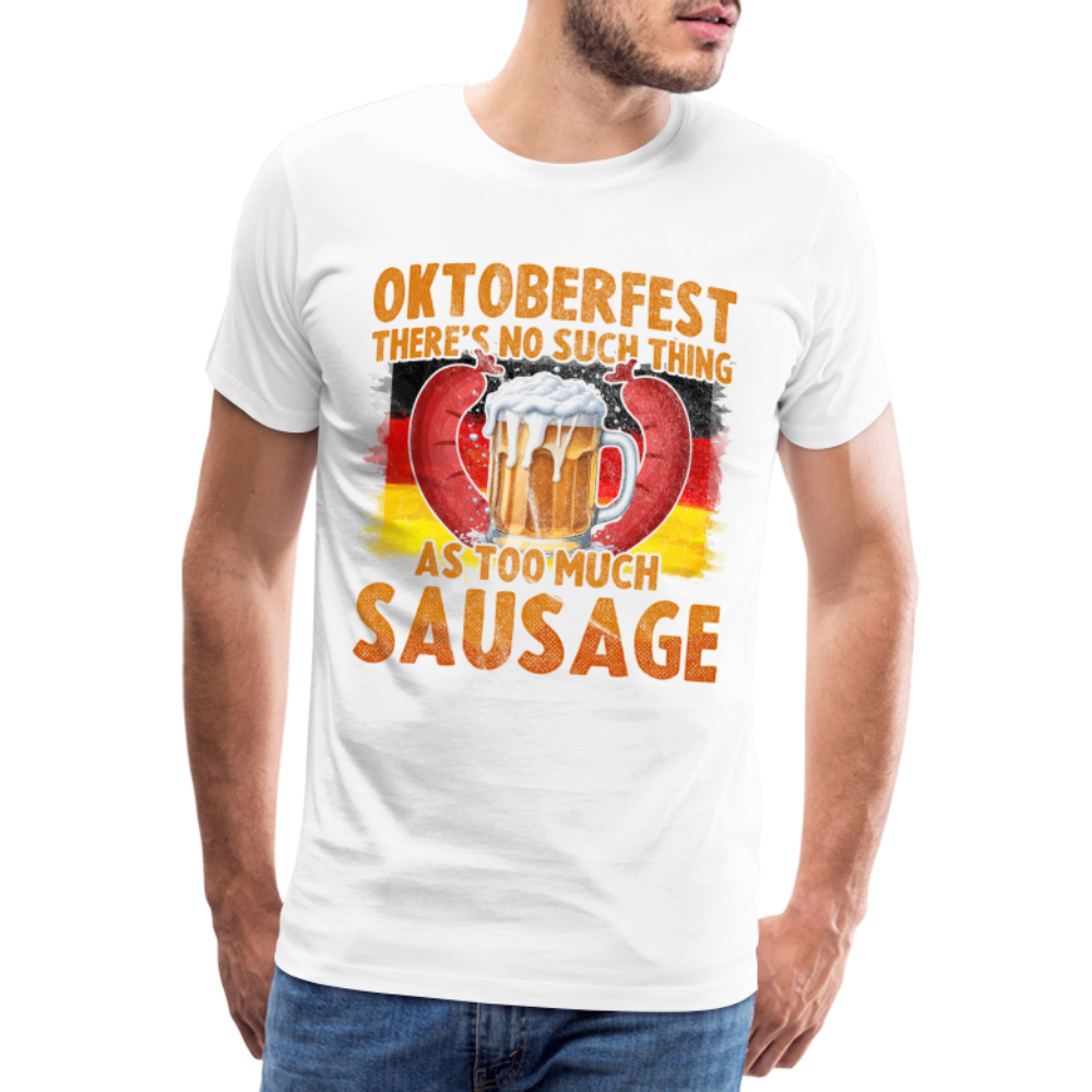 Oktoberfest Sausage lustiges Premium T-Shirt Herren - Weiß