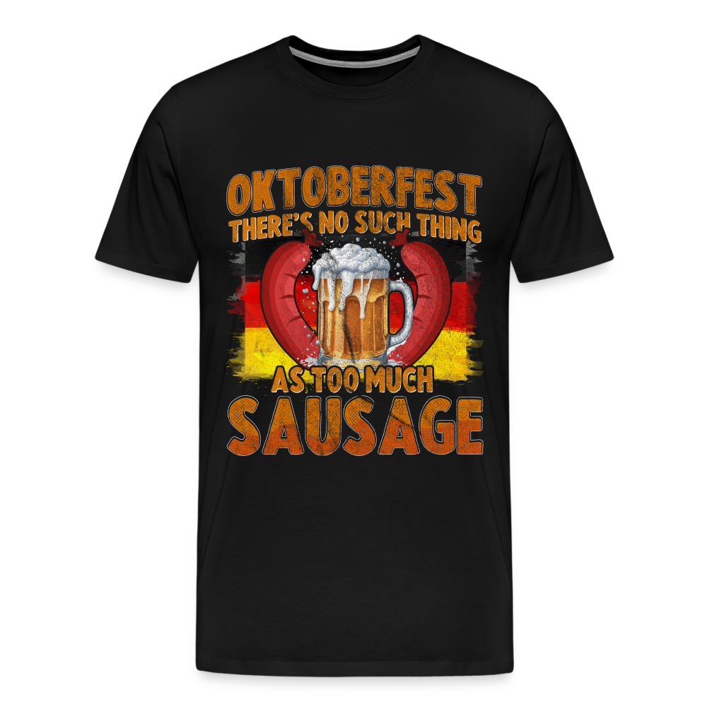 Oktoberfest Sausage lustiges Premium T-Shirt Herren - Schwarz