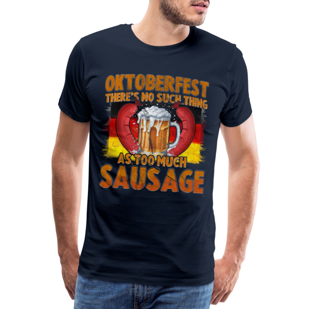Oktoberfest Sausage lustiges Premium T-Shirt Herren - Navy