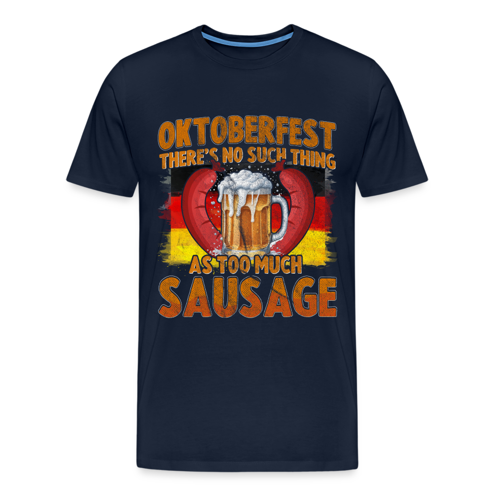 Oktoberfest Sausage lustiges Premium T-Shirt Herren - Navy
