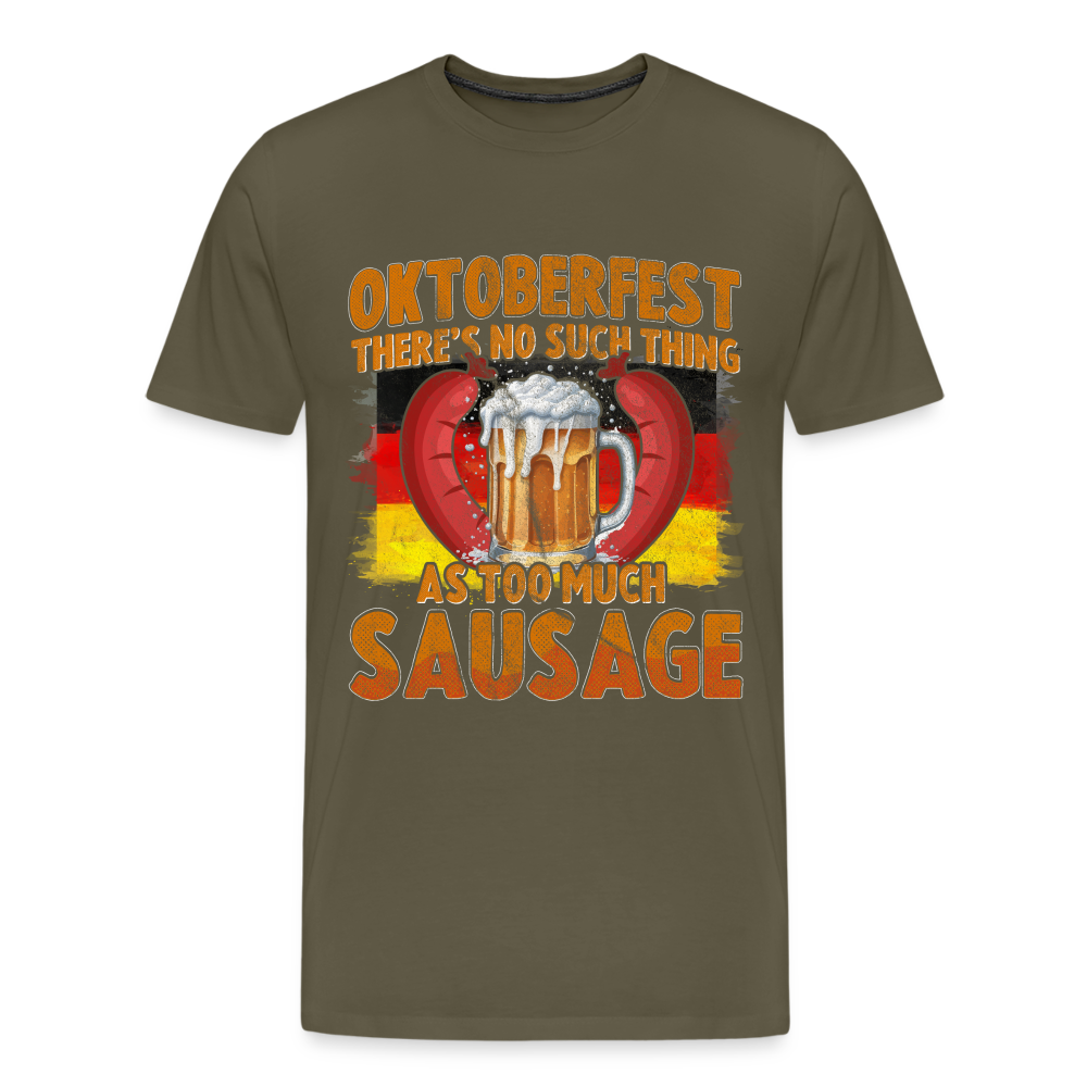 Oktoberfest Sausage lustiges Premium T-Shirt Herren - Khaki