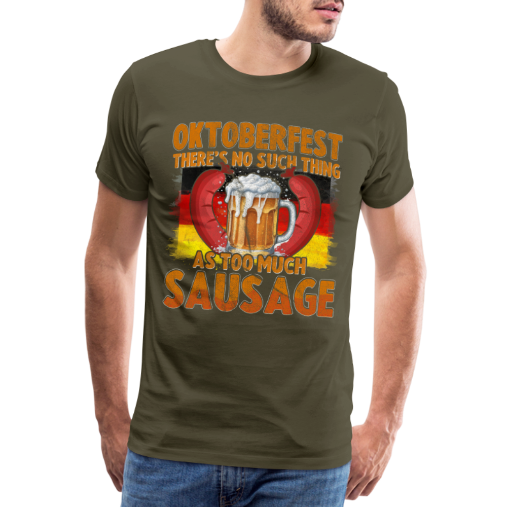 Oktoberfest Sausage lustiges Premium T-Shirt Herren - Khaki