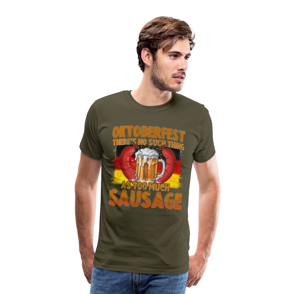Oktoberfest Sausage lustiges Premium T-Shirt Herren - Khaki