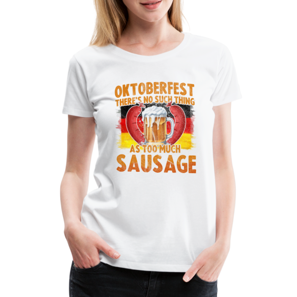 Oktoberfest Sausage lustiges Premium T-Shirt Damen - Weiß