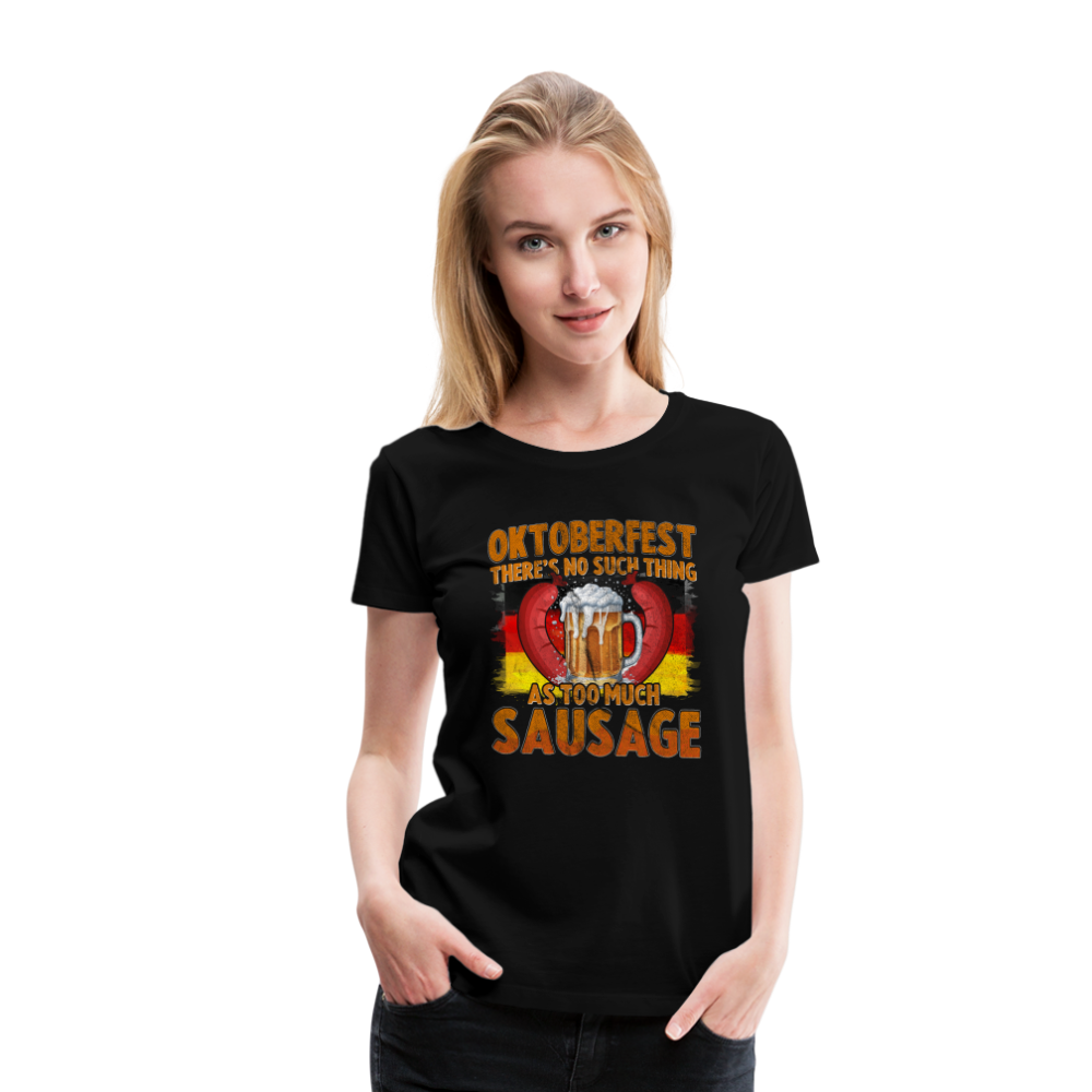 Oktoberfest Sausage lustiges Premium T-Shirt Damen - Schwarz
