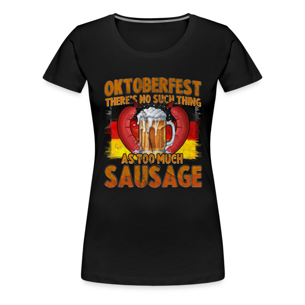 Oktoberfest Sausage lustiges Premium T-Shirt Damen - Schwarz