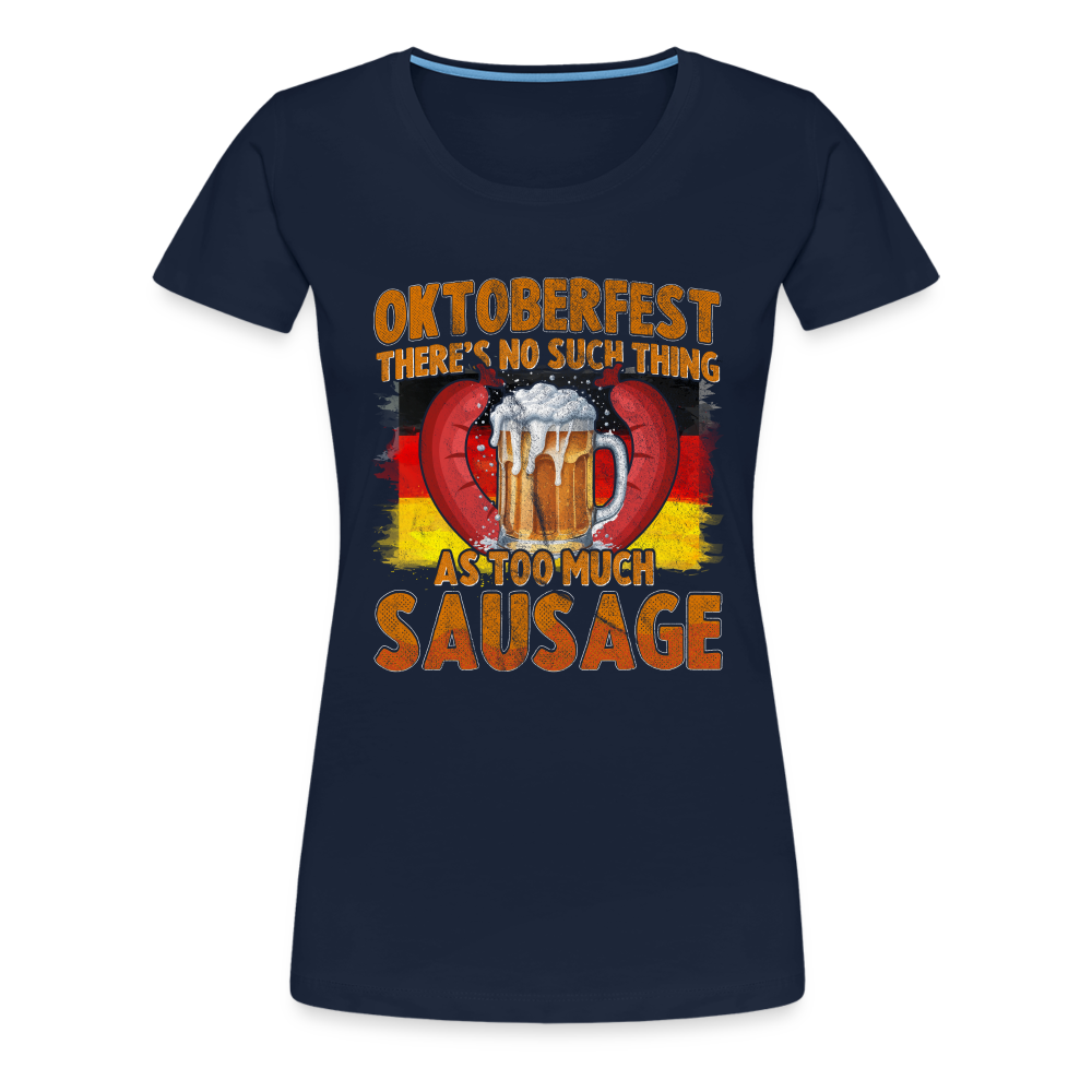 Oktoberfest Sausage lustiges Premium T-Shirt Damen - Navy