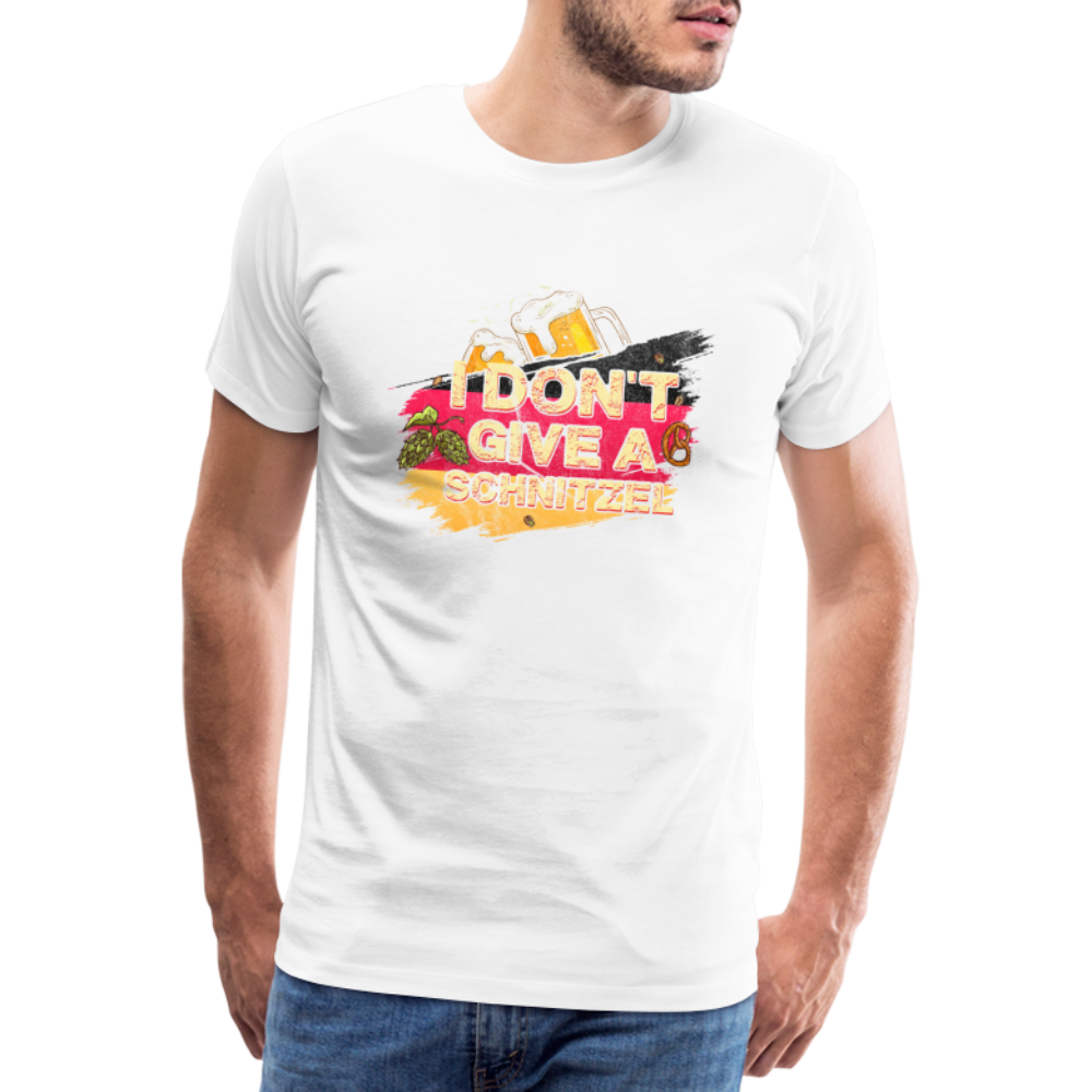 I dont give a Schnitzel Oktoberfest lustiges Premium T-Shirt Herren - Weiß