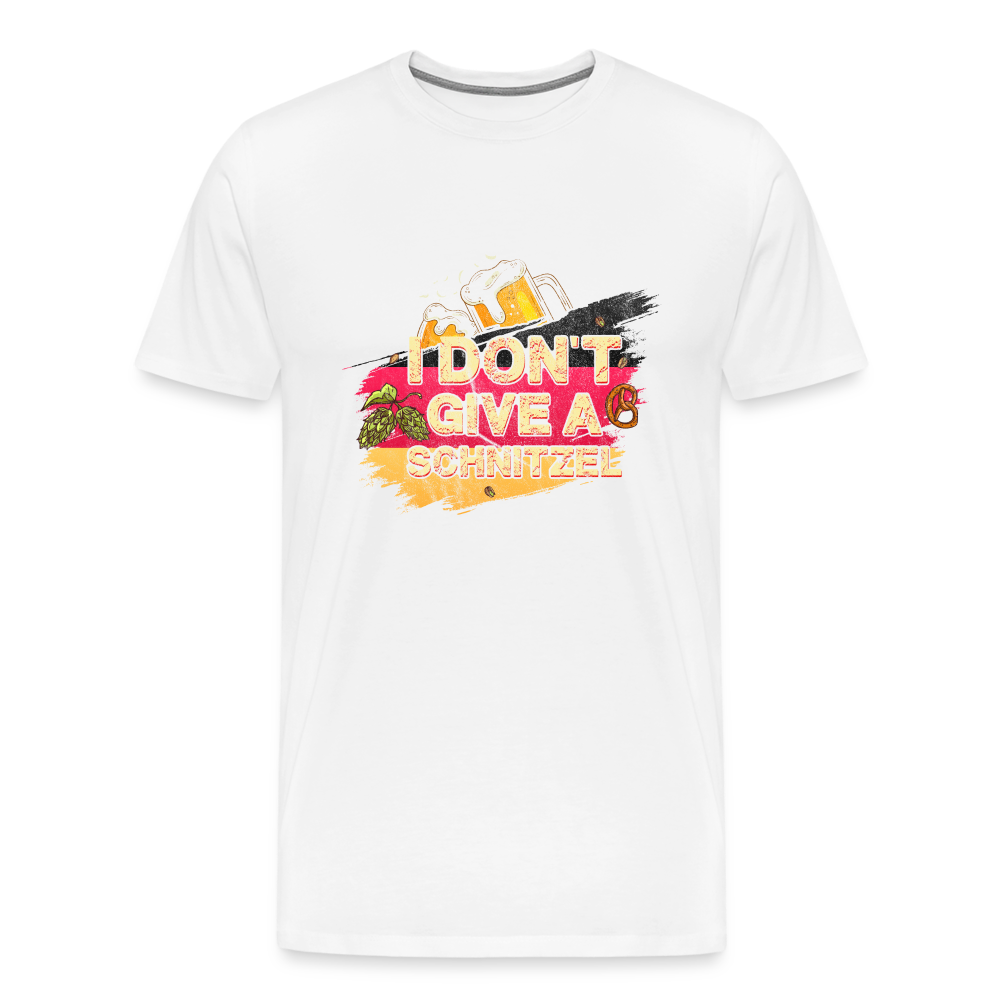 I dont give a Schnitzel Oktoberfest lustiges Premium T-Shirt Herren - Weiß