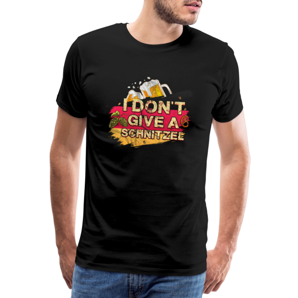 I dont give a Schnitzel Oktoberfest lustiges Premium T-Shirt Herren - Schwarz